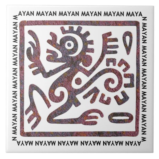 Carreau Symbole singe maya (Devant)