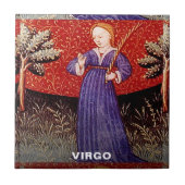 Carreau Symbole Virgin Zodiac fête d'anniversaire (Devant)