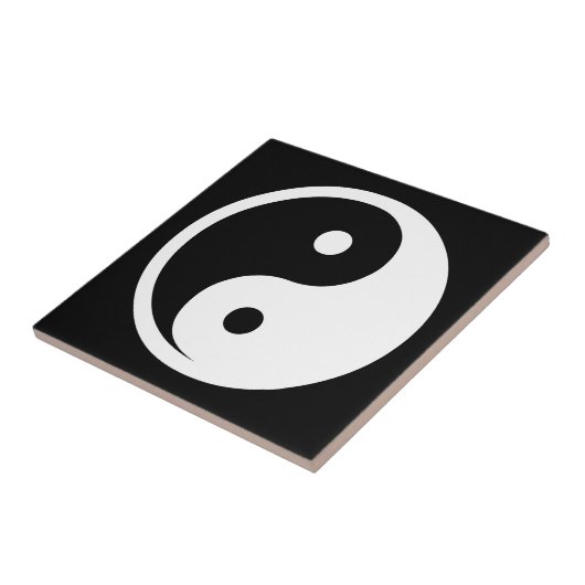 Carreau Symbole Yin Yang - tatouage solide design 2 (Côté)