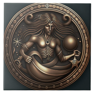 Carreau SYMBOLE Zodiaque Aquarius Horoscope