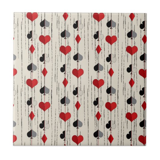 Carreau Symboles de carte de jeu de poker (Devant)