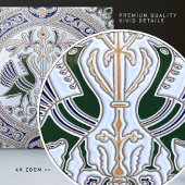 Carreau Symbolisme Peacocs Belle Epoque Art Déco