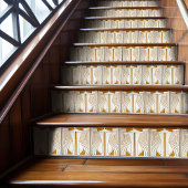 Carreau Symétrie Art Nouveau du milieu du siècle Orange