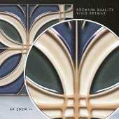 Carreau Symétrie du milieu du siècle Art Déco Bio Belle Ep