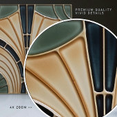 Carreau Symétrie Fleur du milieu du siècle Art Déco Belle 