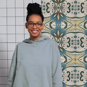 Carreau Symétrie florale Abstraite moderne du milieu du si