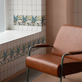 Carreau Symétrie florale Abstraite moderne du milieu du si