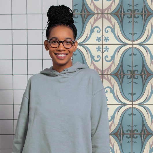 Carreau Symétrie florale Abstraite moderne du milieu du si