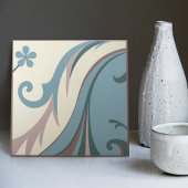 Carreau Symétrie florale Abstraite moderne du milieu du si