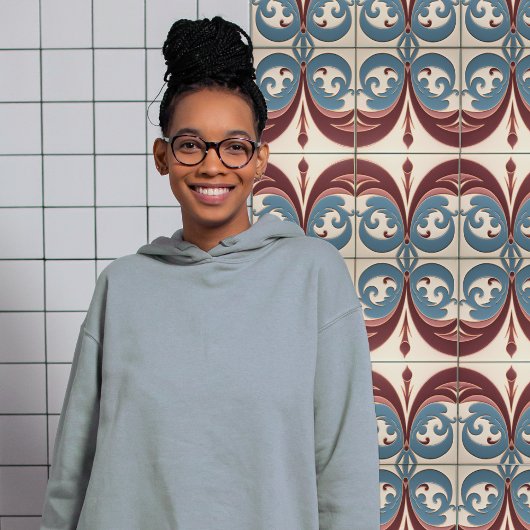 Carreau Symétrie florale Abstraite moderne du milieu du si