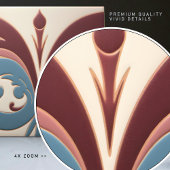 Carreau Symétrie florale Abstraite moderne du milieu du si