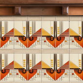 Carreau Symétrie géométrique du milieu du siècle Art Déco