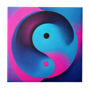 Carreau Symétrie spirituelle Yin Yang Art Abstrait coloré