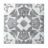 Carreau Symétrique Elegant Gris texturé Motif blanc (Devant)