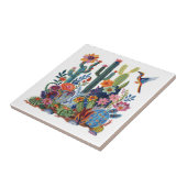 Carreau Symphonie florale en fleurs du désert (Côté)