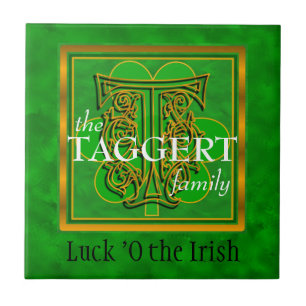 Carreau T "La chance de l'irlandais" Famille tuile Monogra