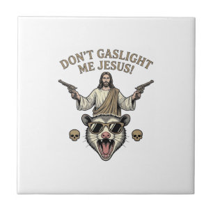 Carreau T-shirt design de gravure vintage Jésus Possum drô