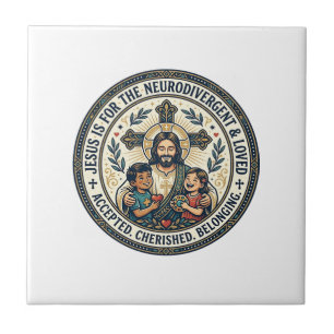 Carreau T-Shirt Encouragement Neurodivergent Jésus Inspira