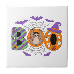 Carreau T-shirt essentiel de paresseux mignon d'Halloween