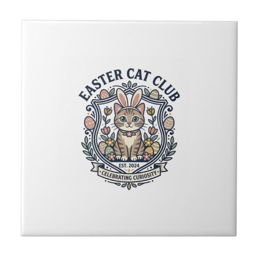 Carreau T-shirt graphique de chat de Pâques - Easter Cat C (Devant)