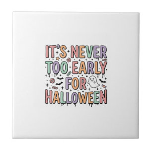 Carreau T-shirt typographique Halloween vintage mignon tro