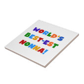 Carreau T-shirts et cadeaux de la Meilleure Vierge aux cou (Côté)