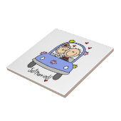 Carreau T-shirts et cadeaux de mariée mariée et de chambre (Côté)