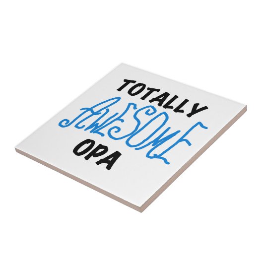 Carreau T-shirts et cadeaux Opa bleu absolument géniaux (Côté)