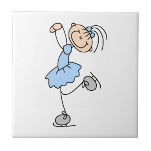 Carreau T-shirts et cadeaux pour patineuse artistique fill