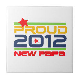 Carreau T-shirts et cadeaux Proud New Papa 2012