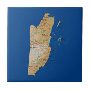 Carreau Table de carte Belize