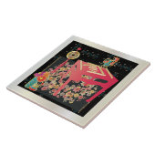 Carreau Table rouge Mah Jongg (Côté)