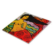 Carreau Tableau Abstrait original de la sirène (Côté)