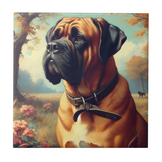 Carreau Tableau Bullmastiff vintage (Devant)