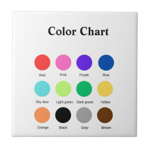Carreau Tableau de couleurs pour l'école enseignant enfant