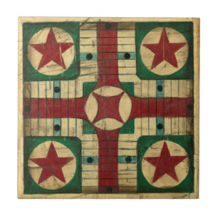 Carreau Tableau de jeu Antique Parcheesi par Ethan Harper