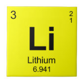 Carreau Tableau des éléments périodique (lithium) (Devant)