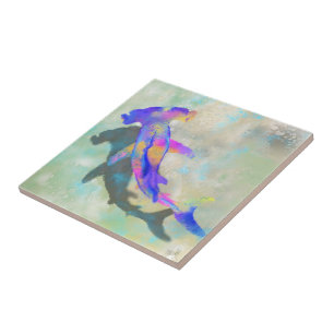 Carreau Tableau en céramique de requin marteau
