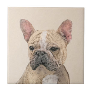 Carreau Tableau Français Bulldog (Sable) - Joli Original D