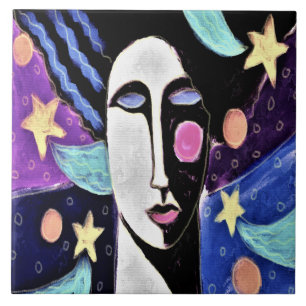 Carreau Tableau numérique Abstrait de nuit