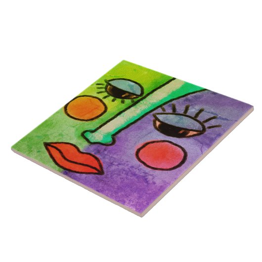 Carreau Tableau numérique Abstrait Face 2 (Côté)