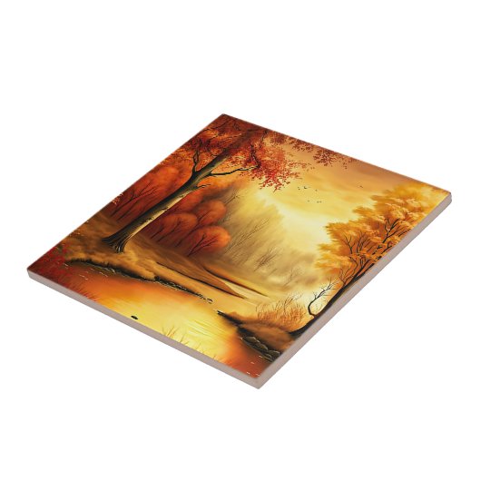 Carreau Tableau paysage d'automne-2 (Côté)