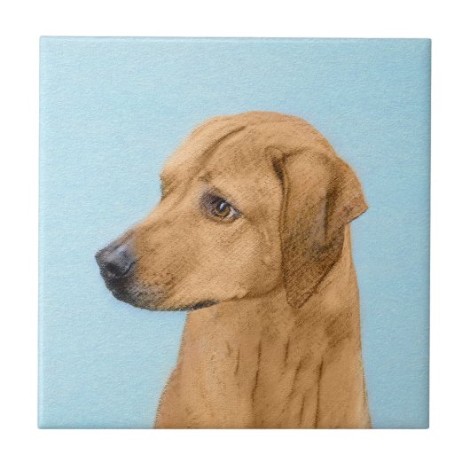 Carreau Tableau Rhodesian Ridgeback - Art Chien original (Devant)