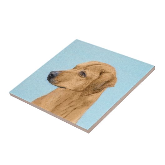 Carreau Tableau Rhodesian Ridgeback - Art Chien original (Côté)