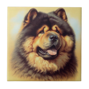 Carreau Tableau vintage Chow-Chow