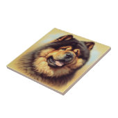 Carreau Tableau vintage Chow-Chow (Côté)