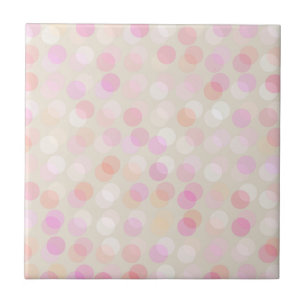 Carreau Taches polka rose et pêche