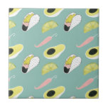 Carreau Taco à propos d'amour | Motif d'élément Taco<br><div class="desc">Profitez de ce design de lama créatif frais sur un produit ou une pièce d'art peint pour améliorer et ajouter au monde autour de vous. Artiste : Grace Popp</div>