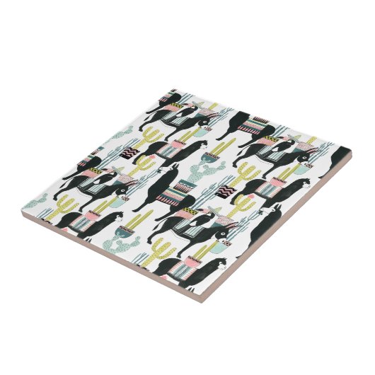 Carreau Taco à propos d'amour | Motif Llama & Donkey (Côté)