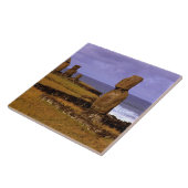 Carreau Tahai Platform Moai Statue Résumé Pâques (Côté)